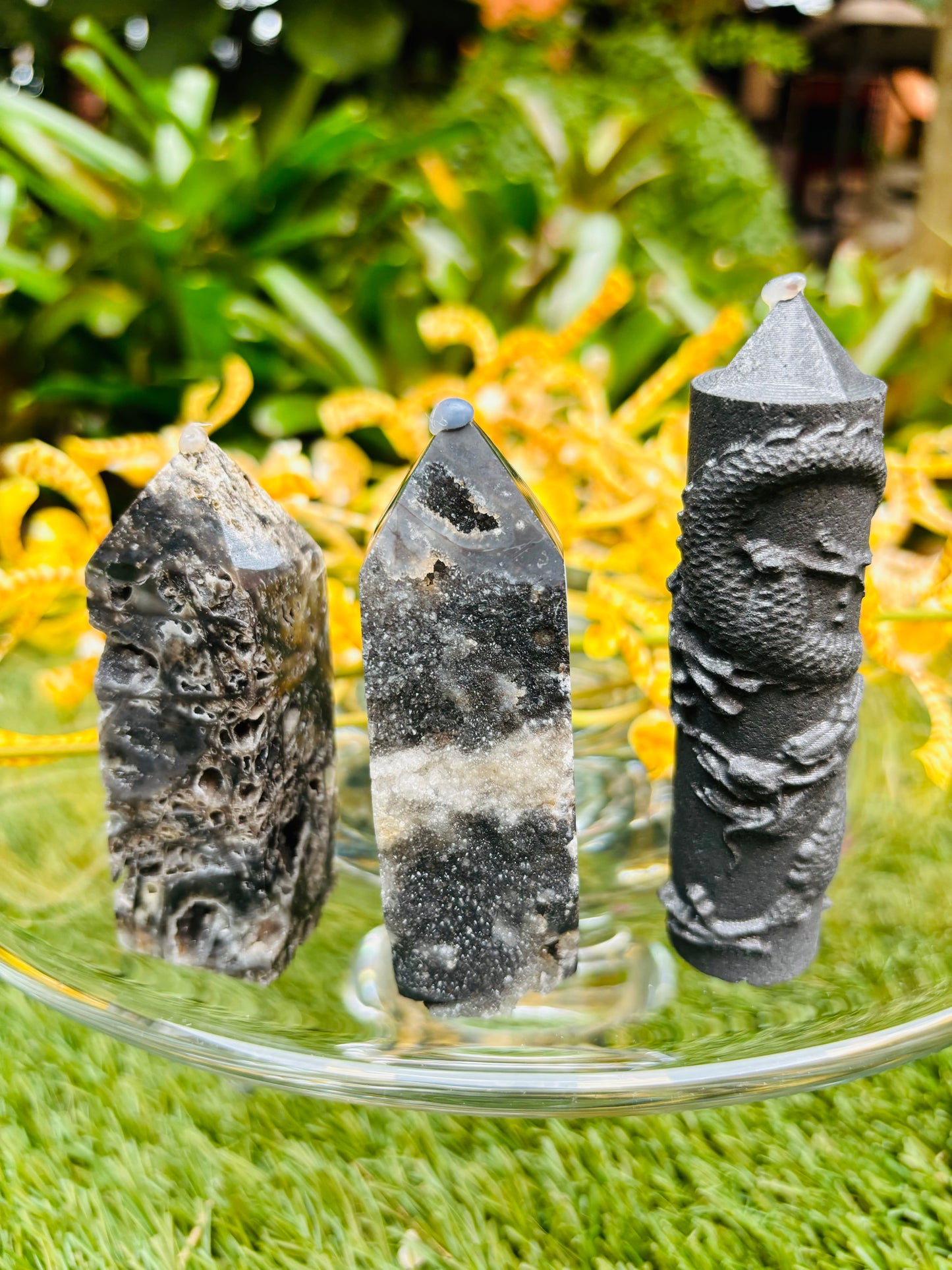 Shungite and Sphalerite Towers