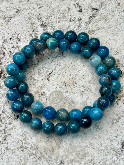 8mm Blue Apatite Bracelet