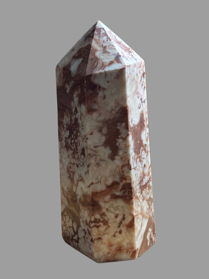 Amber Calcite Point Tower