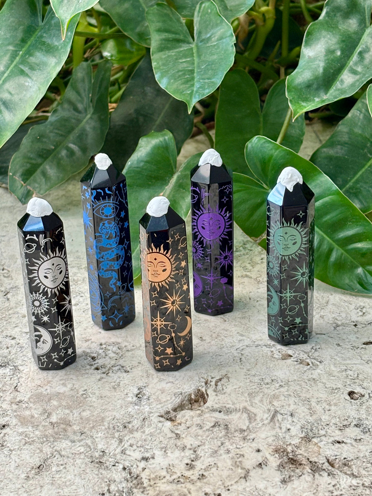 Black Obsidian Evil Eye Tower