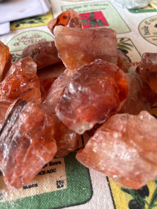 Raw Red Fire Quartz