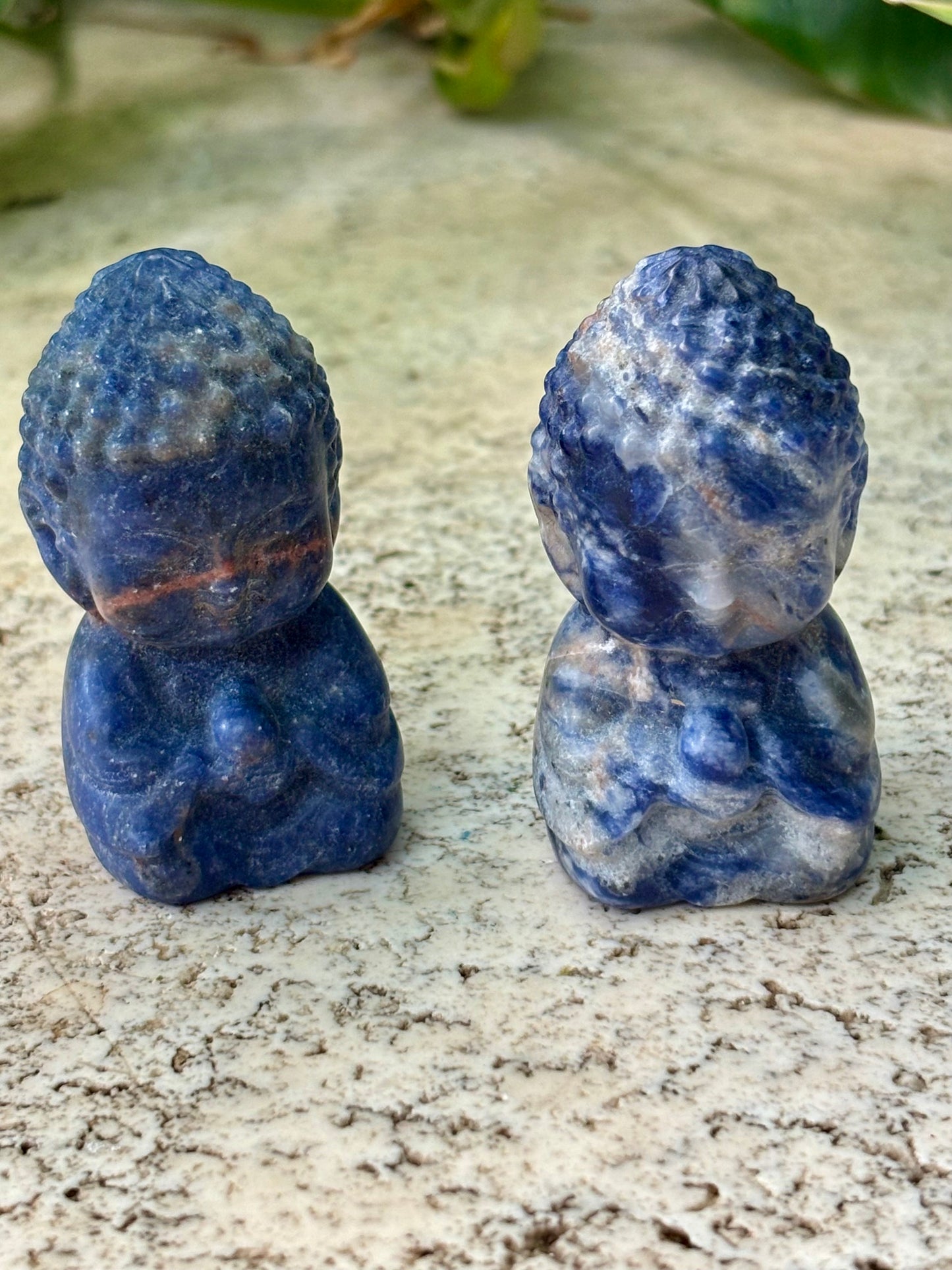 Sodalite Baby Buddha Carving