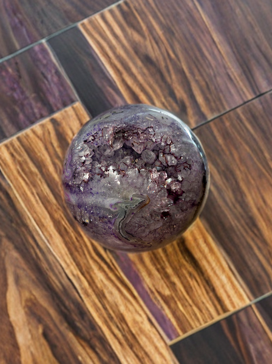 Purple Moss Agate Sphere - Brazil