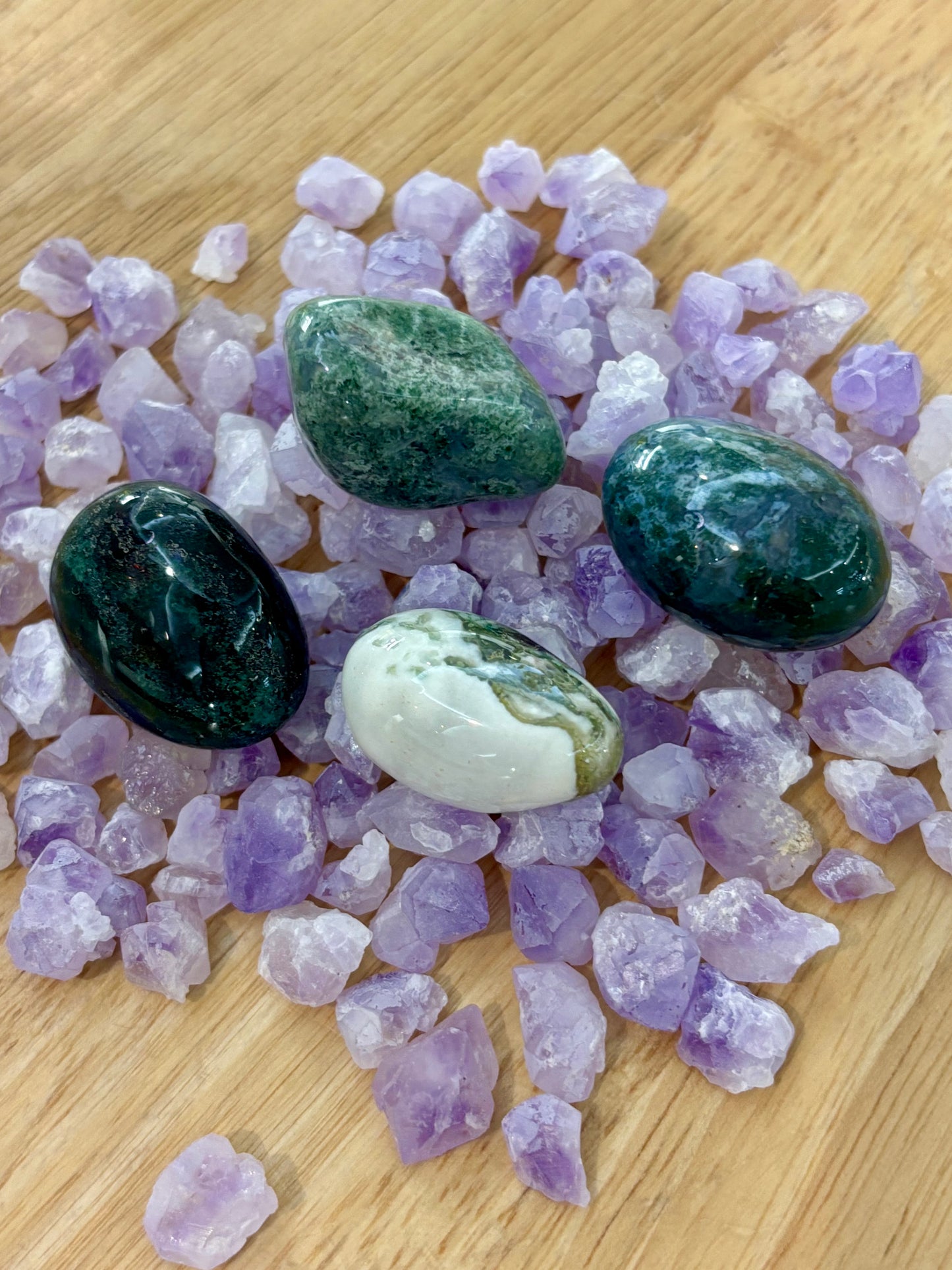 Green Moss Agate Tumble