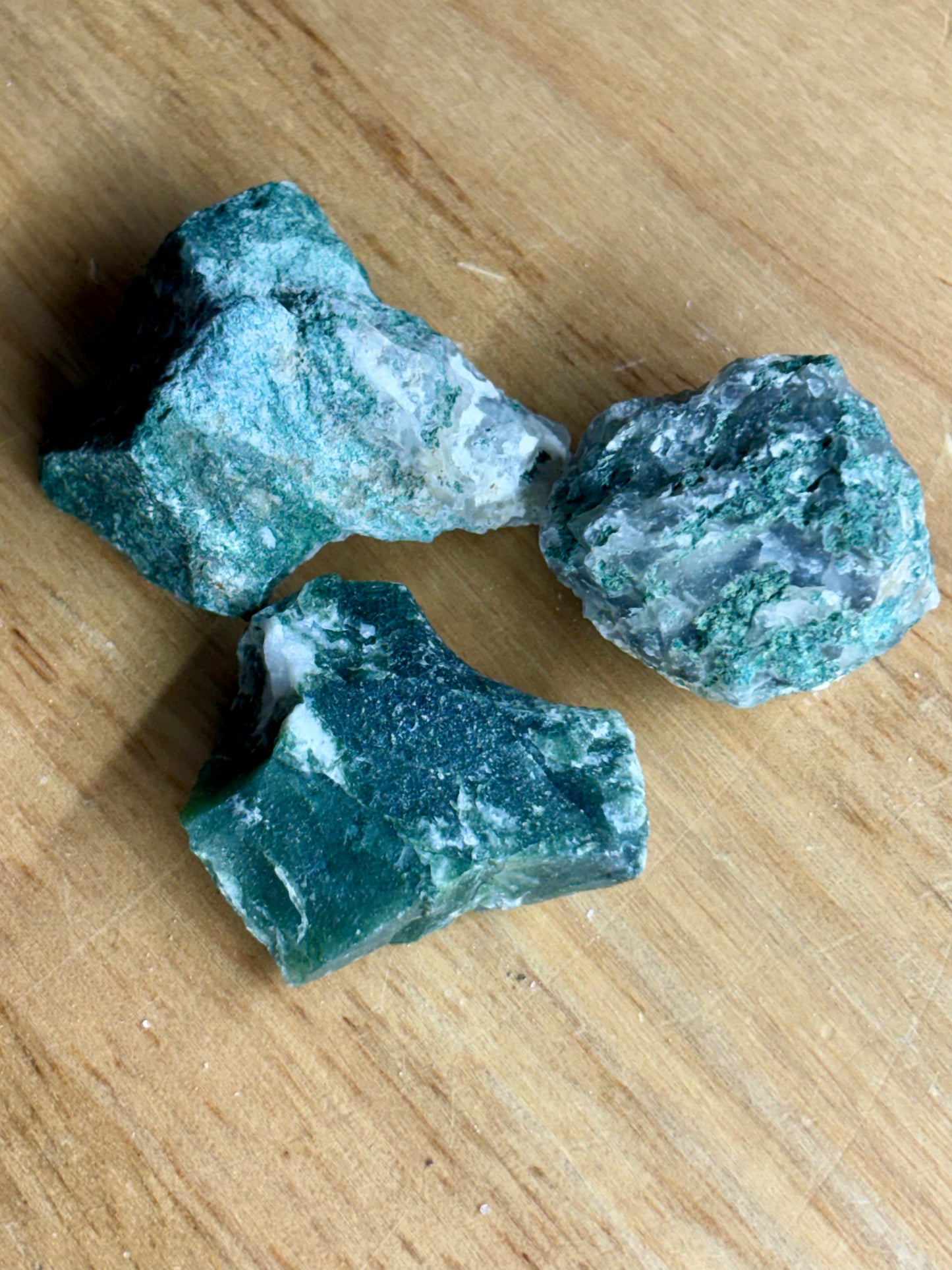 Raw Green Moss Agate