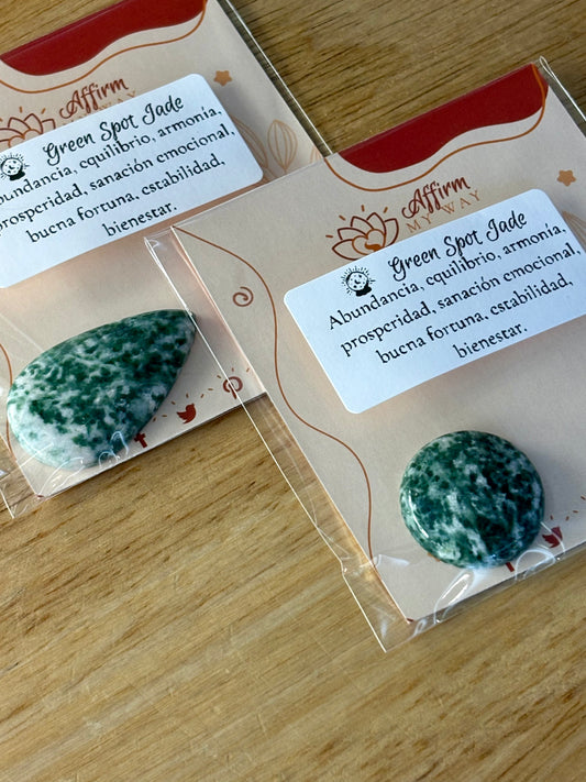 Green Spot Jade Cabochon