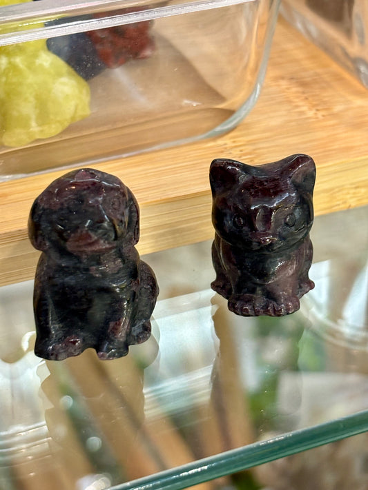 Tiny Dog and Cat Carving