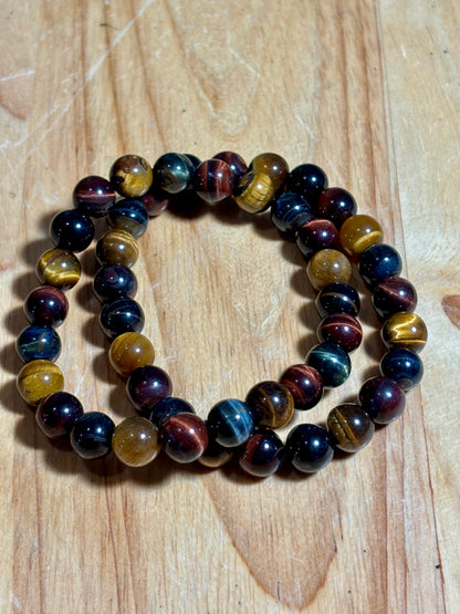 8mm 3 Tiger Eye Bracelet