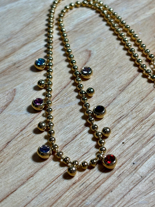 SS Topaz Mix Necklace