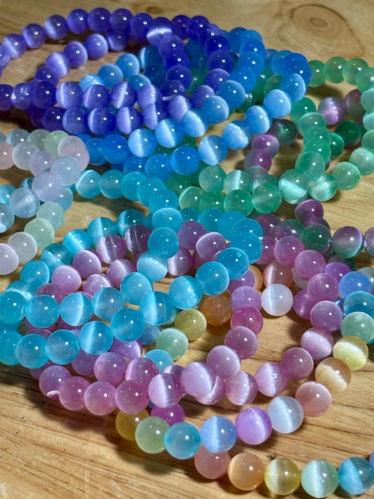 Colorful Selenite 8mm Bracelet