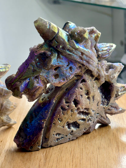 Aura Sphalerite Unicorn Carving