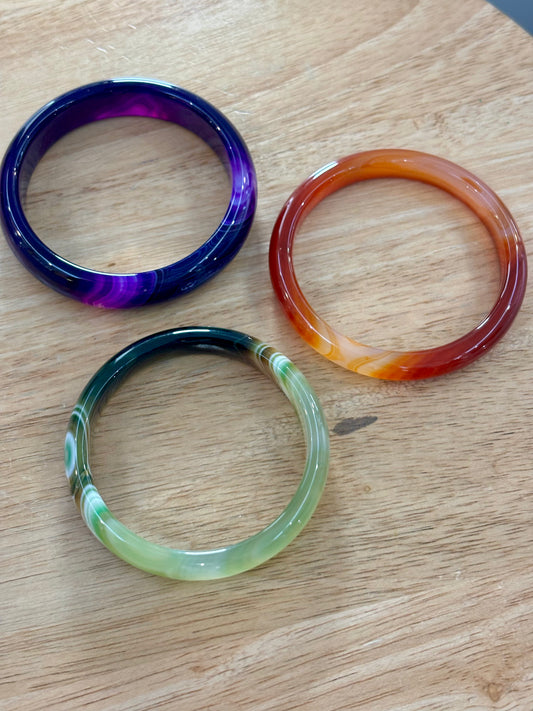 Agate Bangle Bracelet
