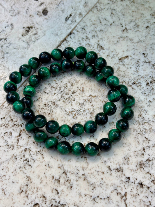 19cm Green Tiger Eye Bracelet