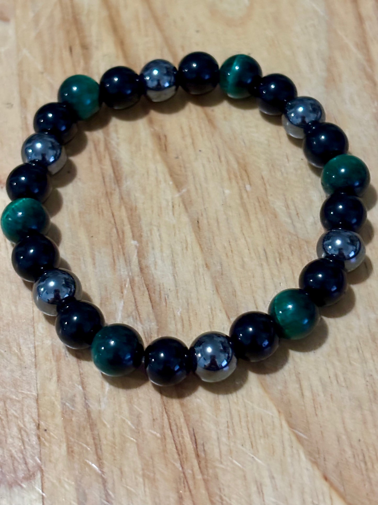 Mens Hematite, Black Obs, Tiger Eye