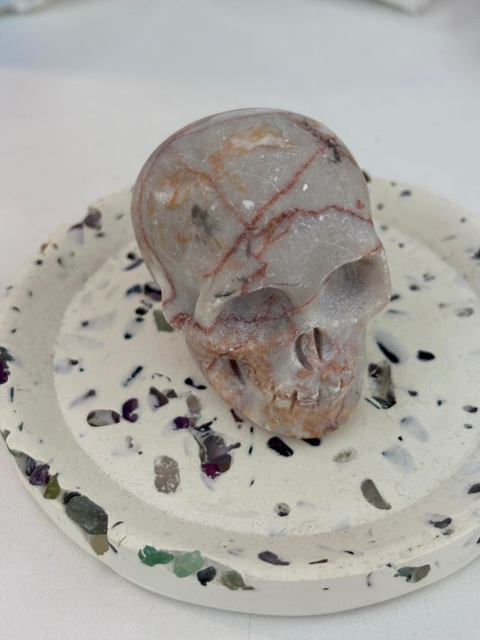 Red Vein Jasper Skull