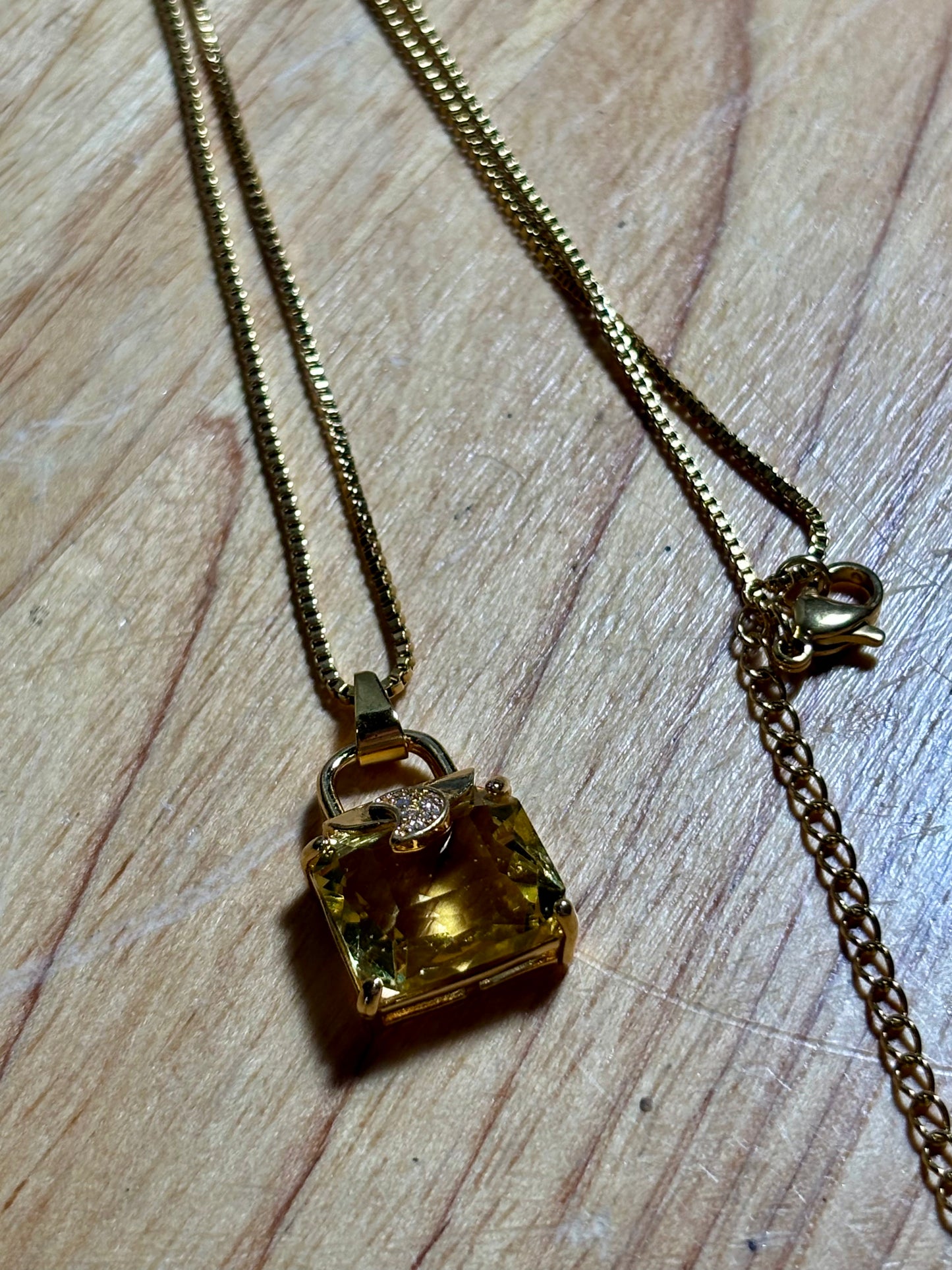 SS Yellow Topaz Necklace
