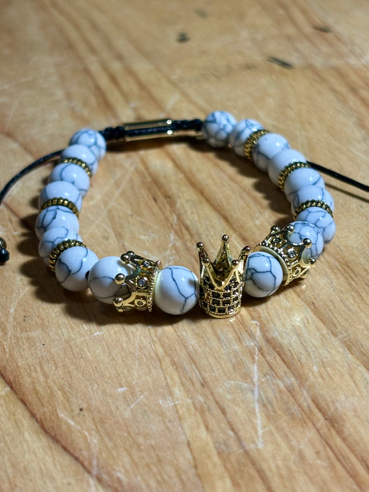 Mens Howlite Macrame