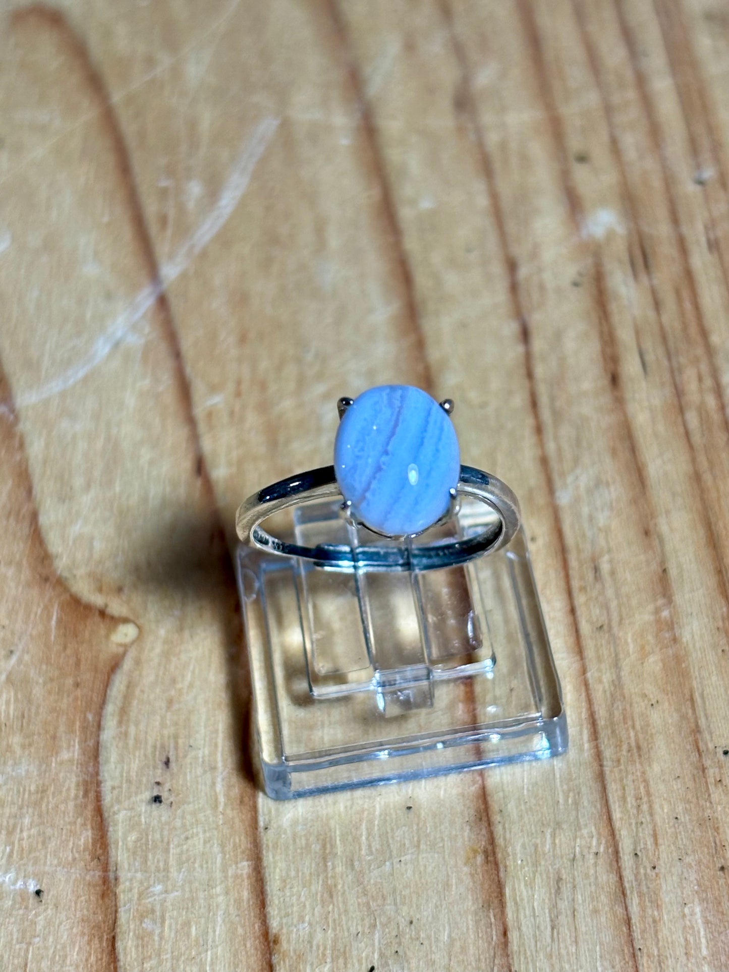 Blue Lace Agate S925 Ring