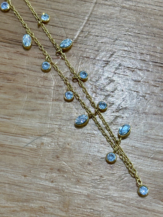 SS Golden Teardrop Necklace