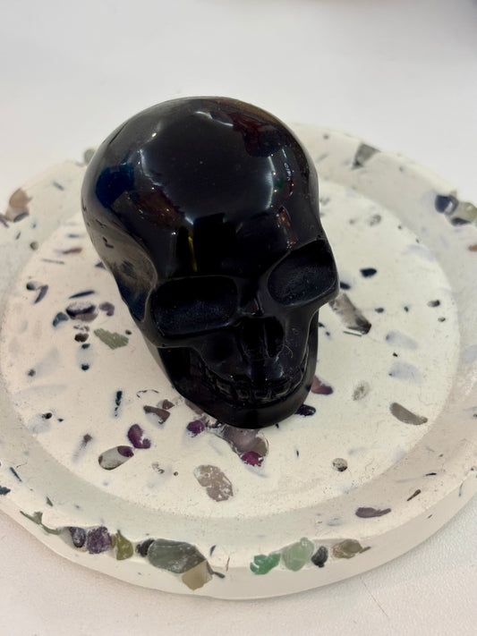 Black Obsidian Skull