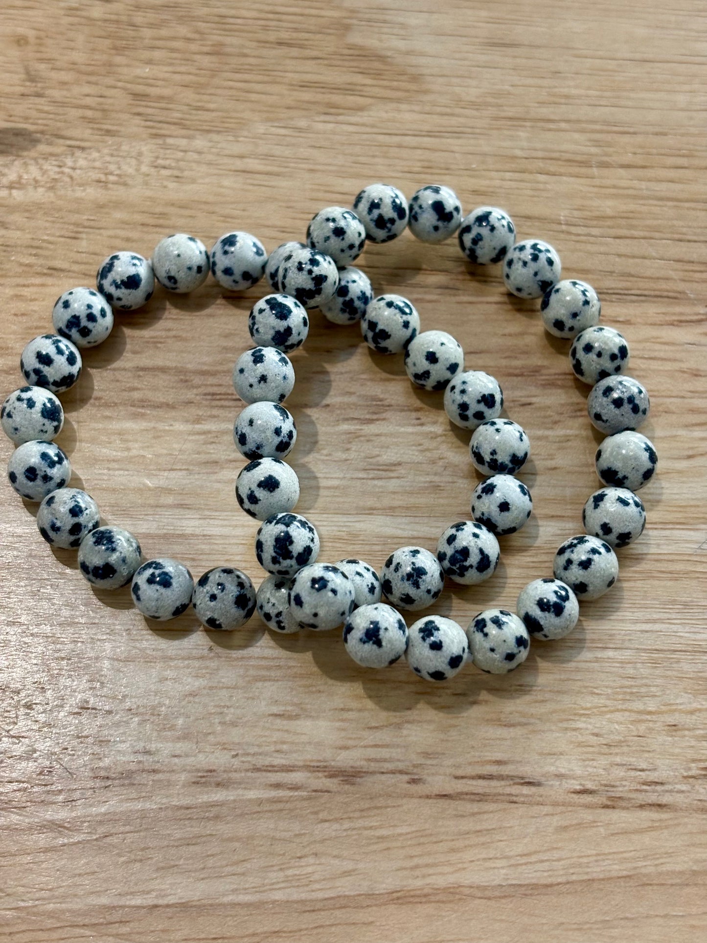 Dalmatian Jasper 8mm Bracelet