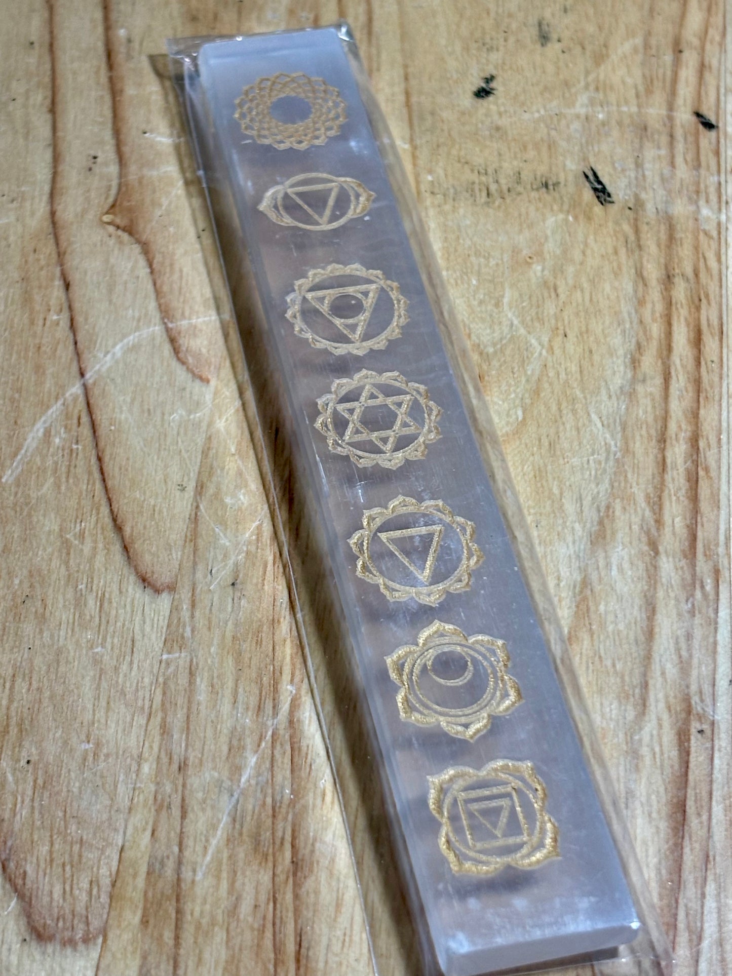 Selenite Chakra Cream Bar - 7in.