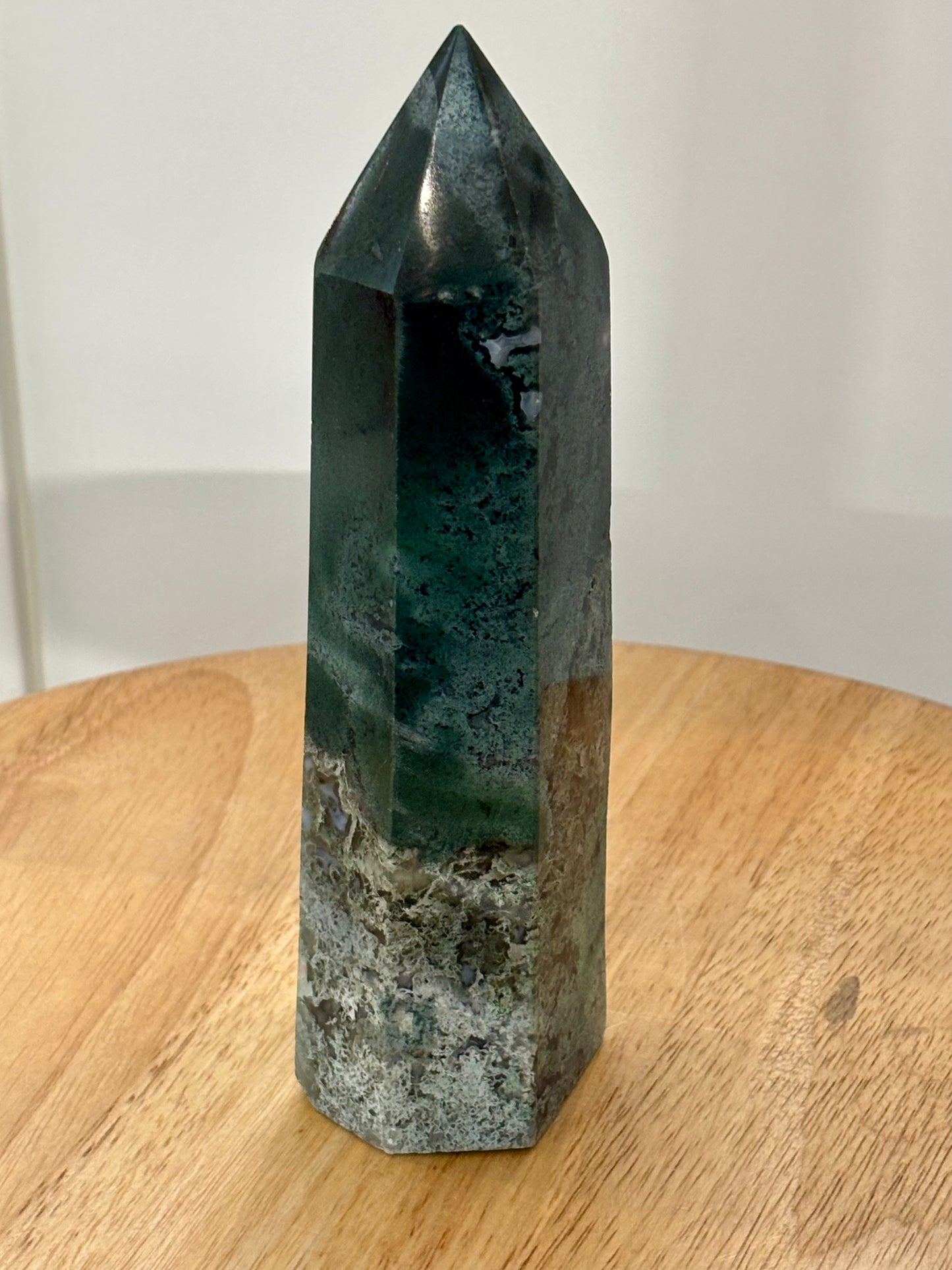 Green Moss Agate Tower