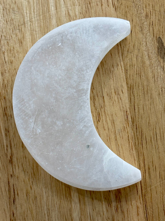 Selenite Flat Moon