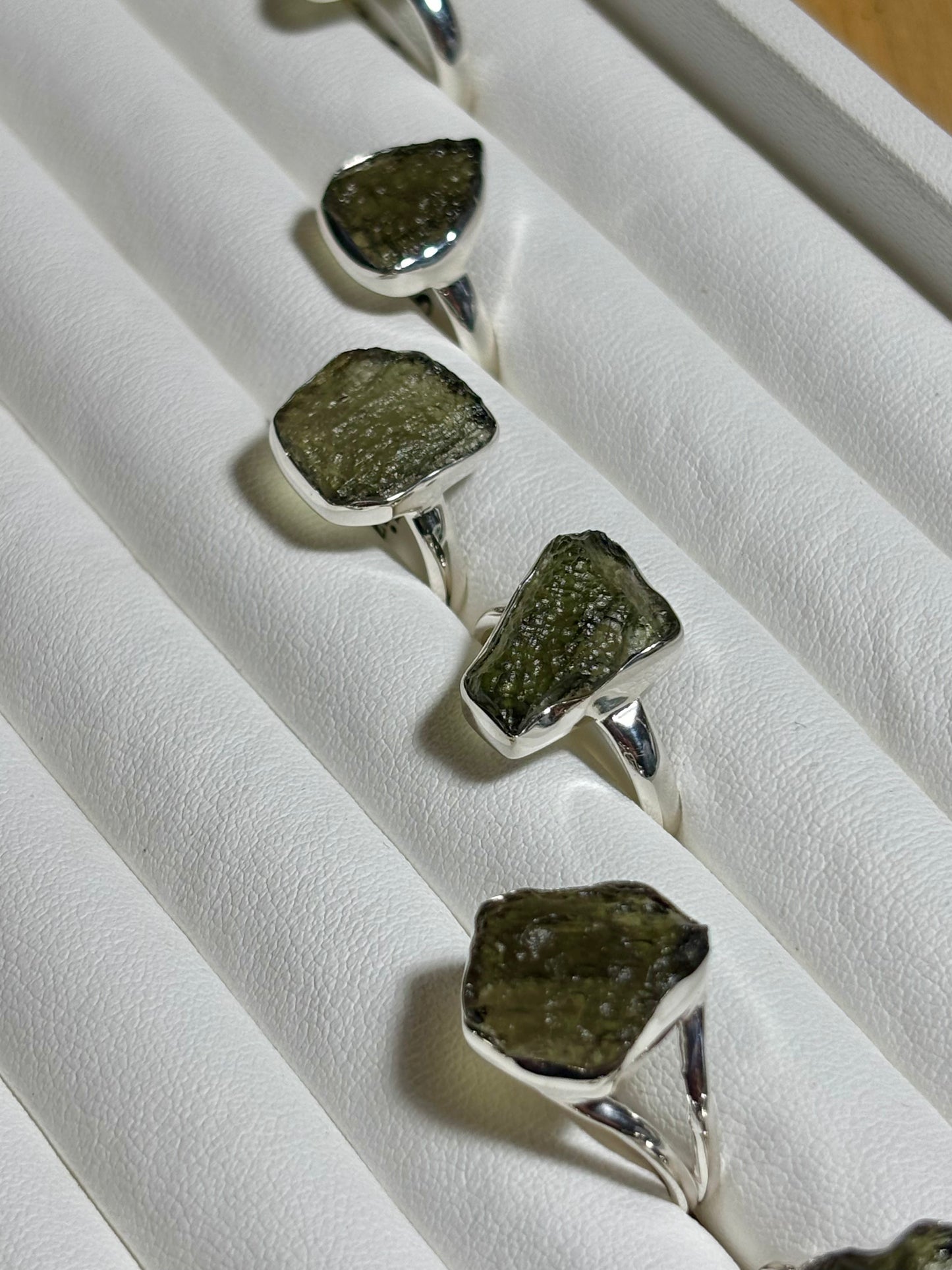 S925 Moldavite Ring