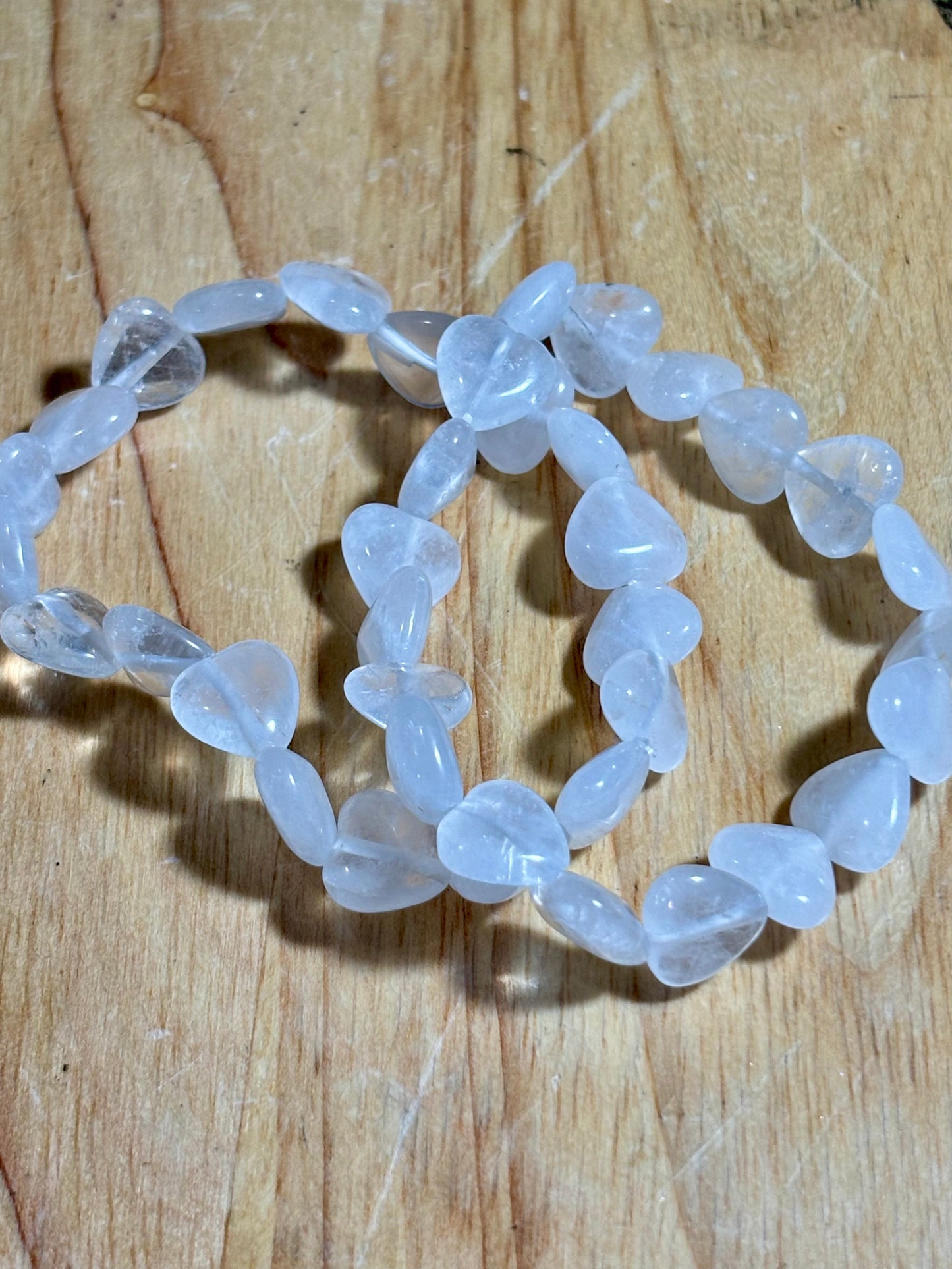 Quartz Heart Bracelet