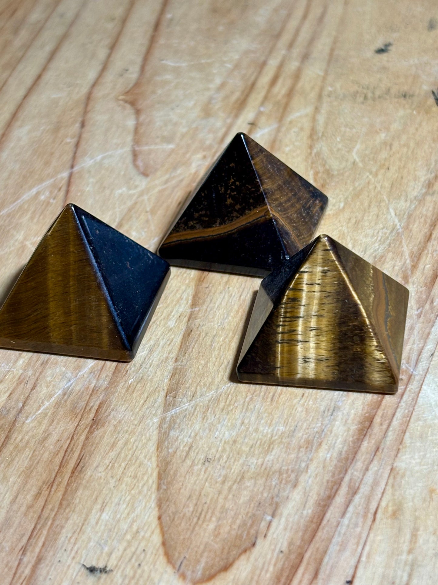 Tiger Eye Pyramid