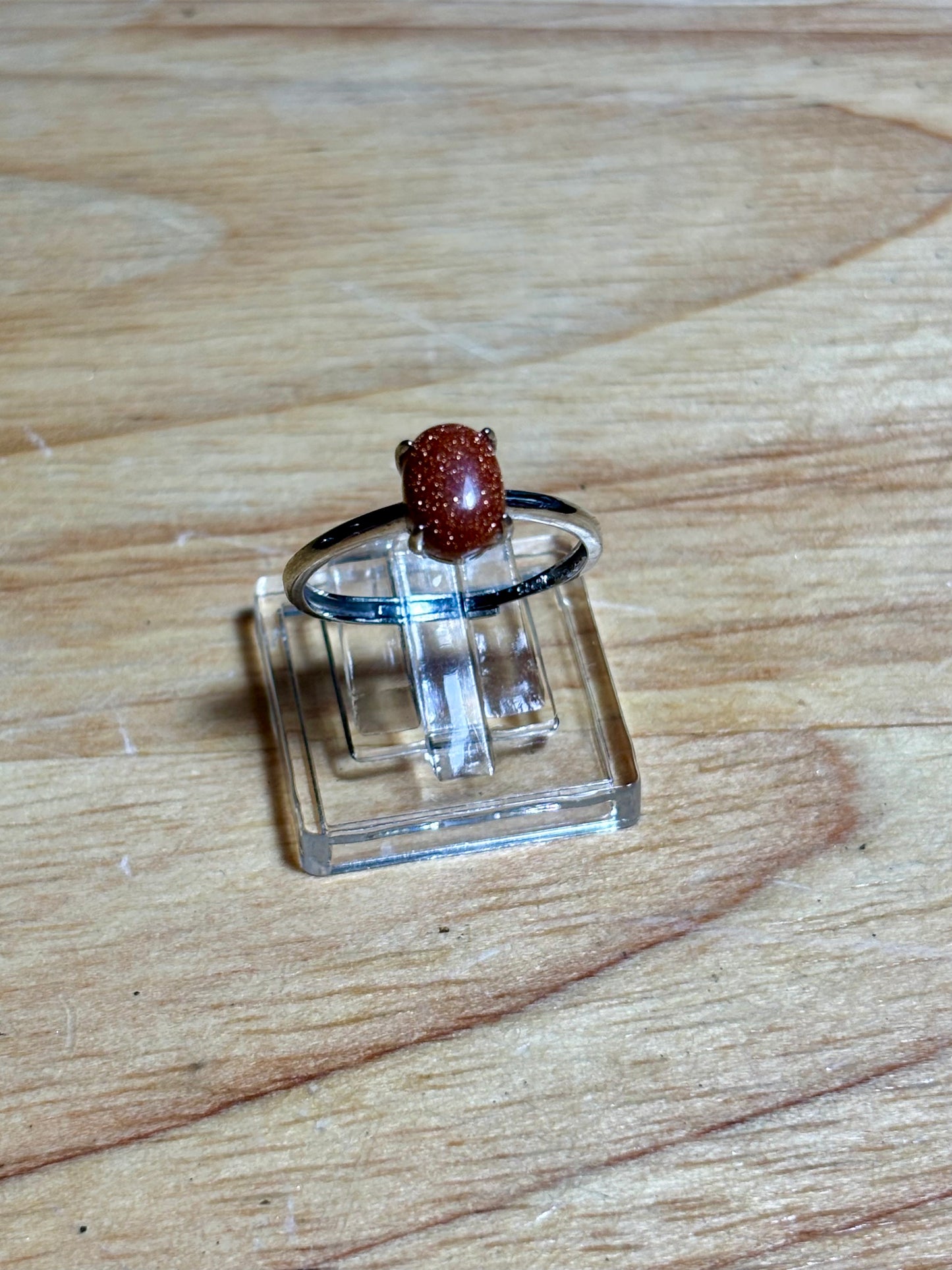 S925 Goldstone Ring