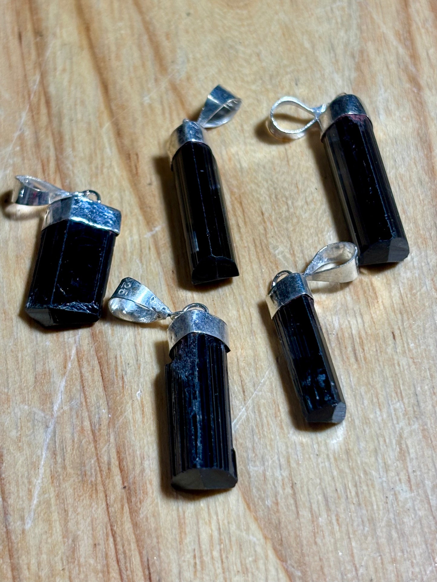S925 Black Tourmaline Pendant