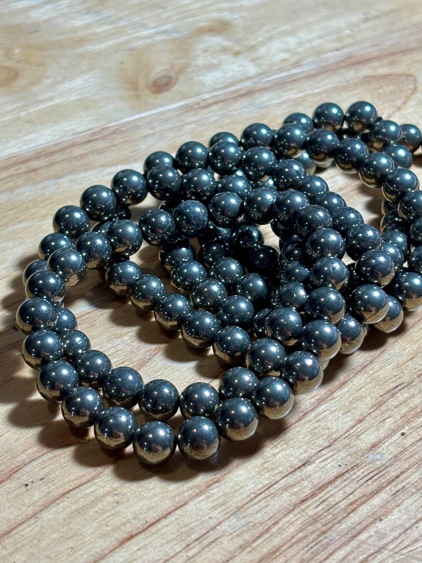 Pyrite 8mm Bracelet