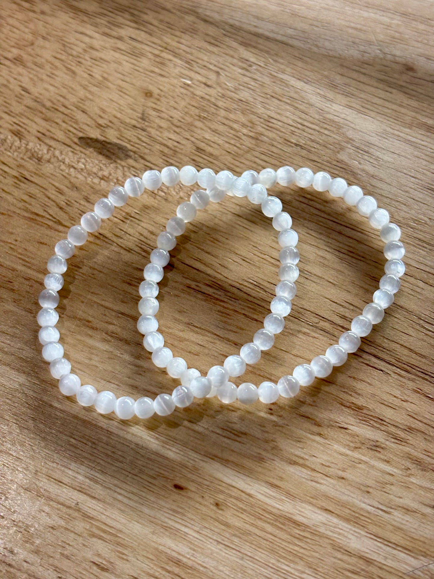 Selenite 4mm Bracelet