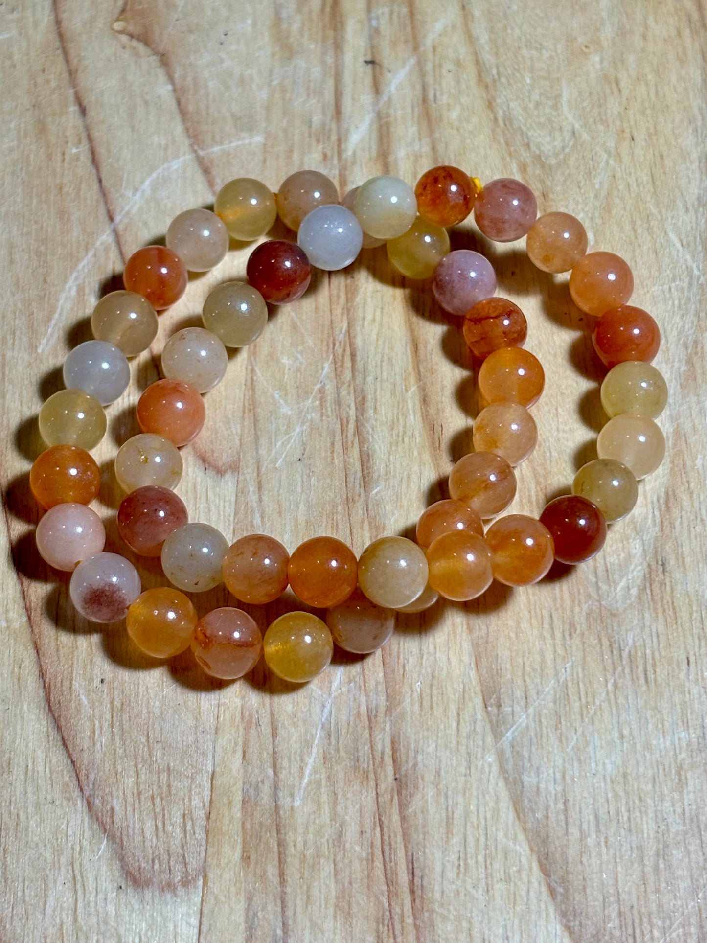 8mm Golden Silk Jade Bracelet