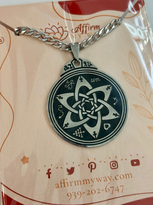 Witch Knot Enamel Pendant