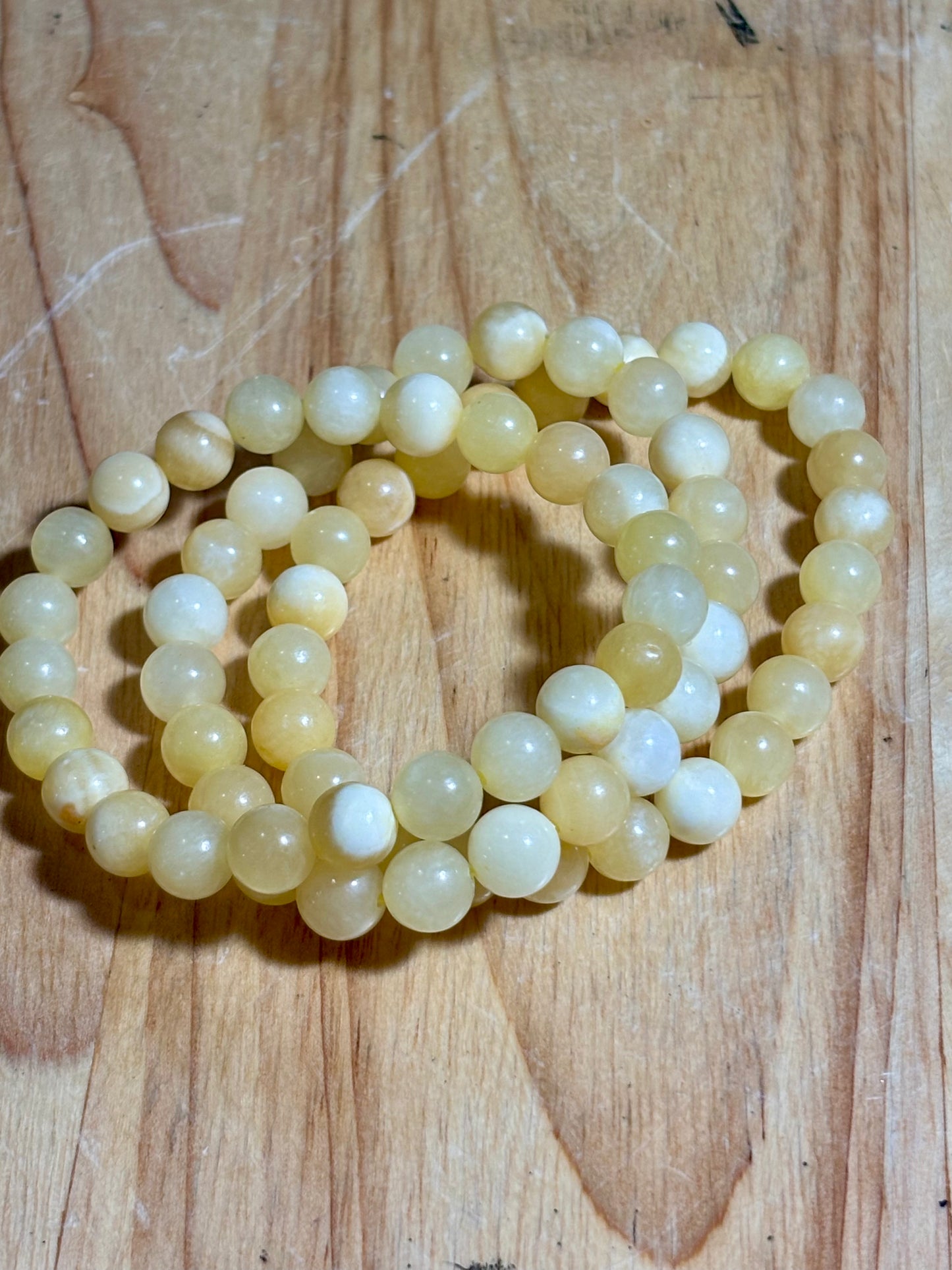 8mm Honey Calcite Bracelet