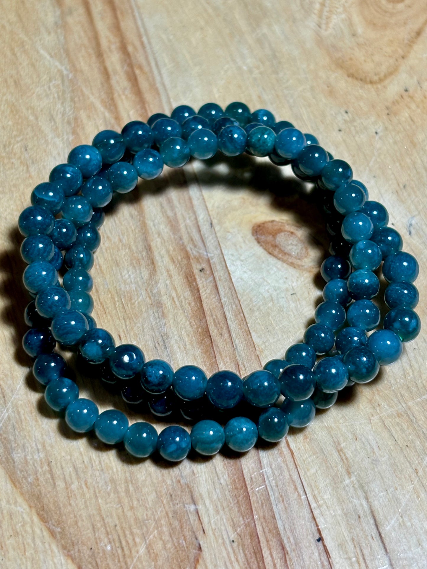 5mm Blue Water Jade Bracelet