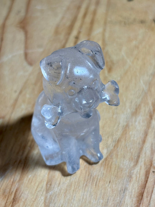 Clear Quartz Dog