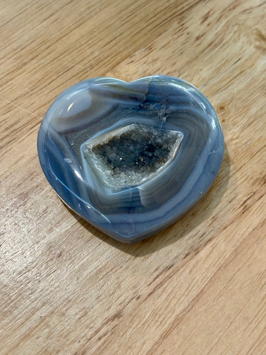 Druzy Agate Heart