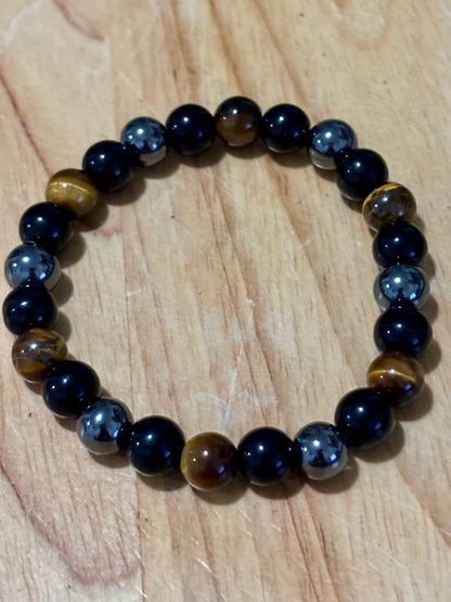 Mens Hematite, Black Obs, Tiger Eye