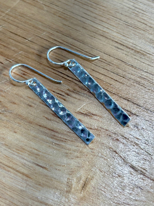 S925 Hammered Earrings