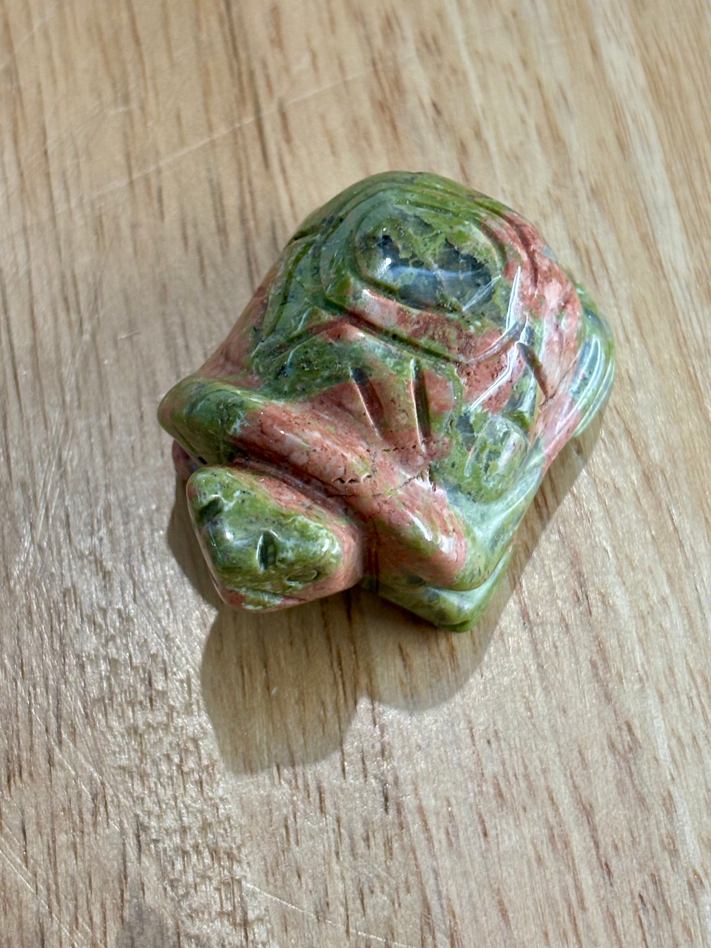 Unakite Turtle Carving