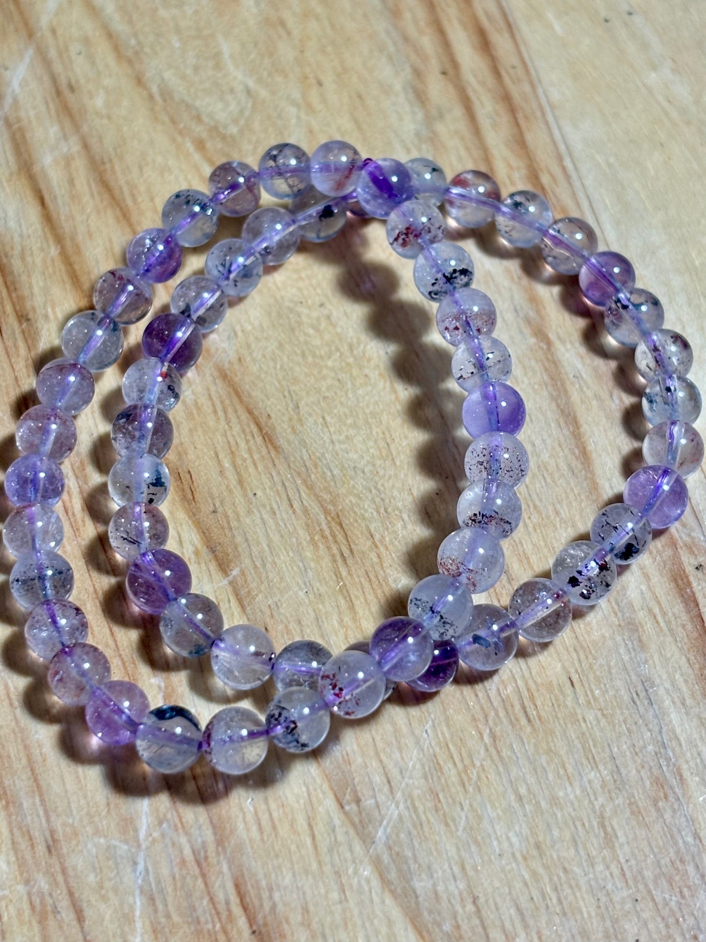 6mm Super Seven Amethyst Bracelet