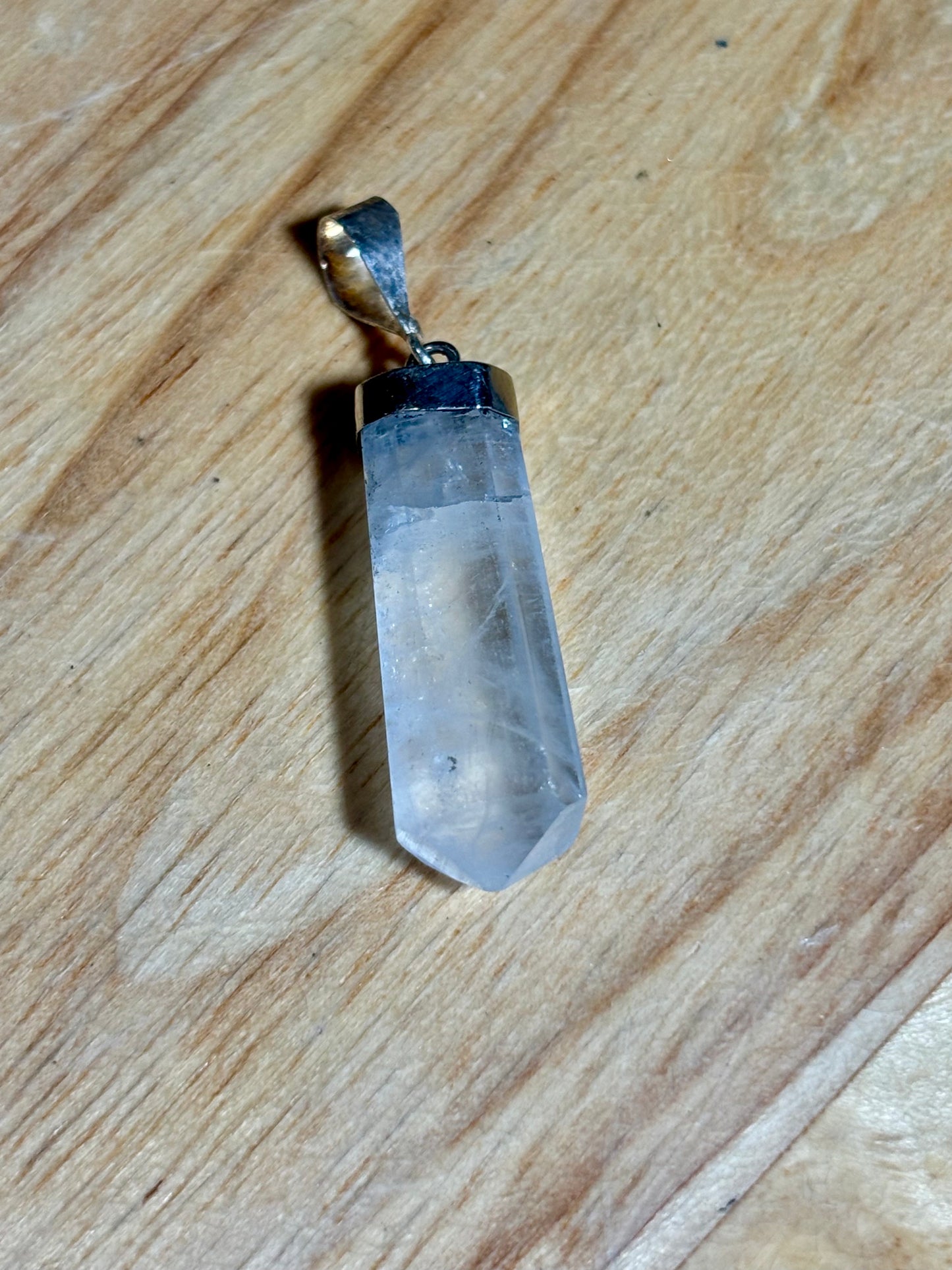 S925 Lemurian Quartz Pendant