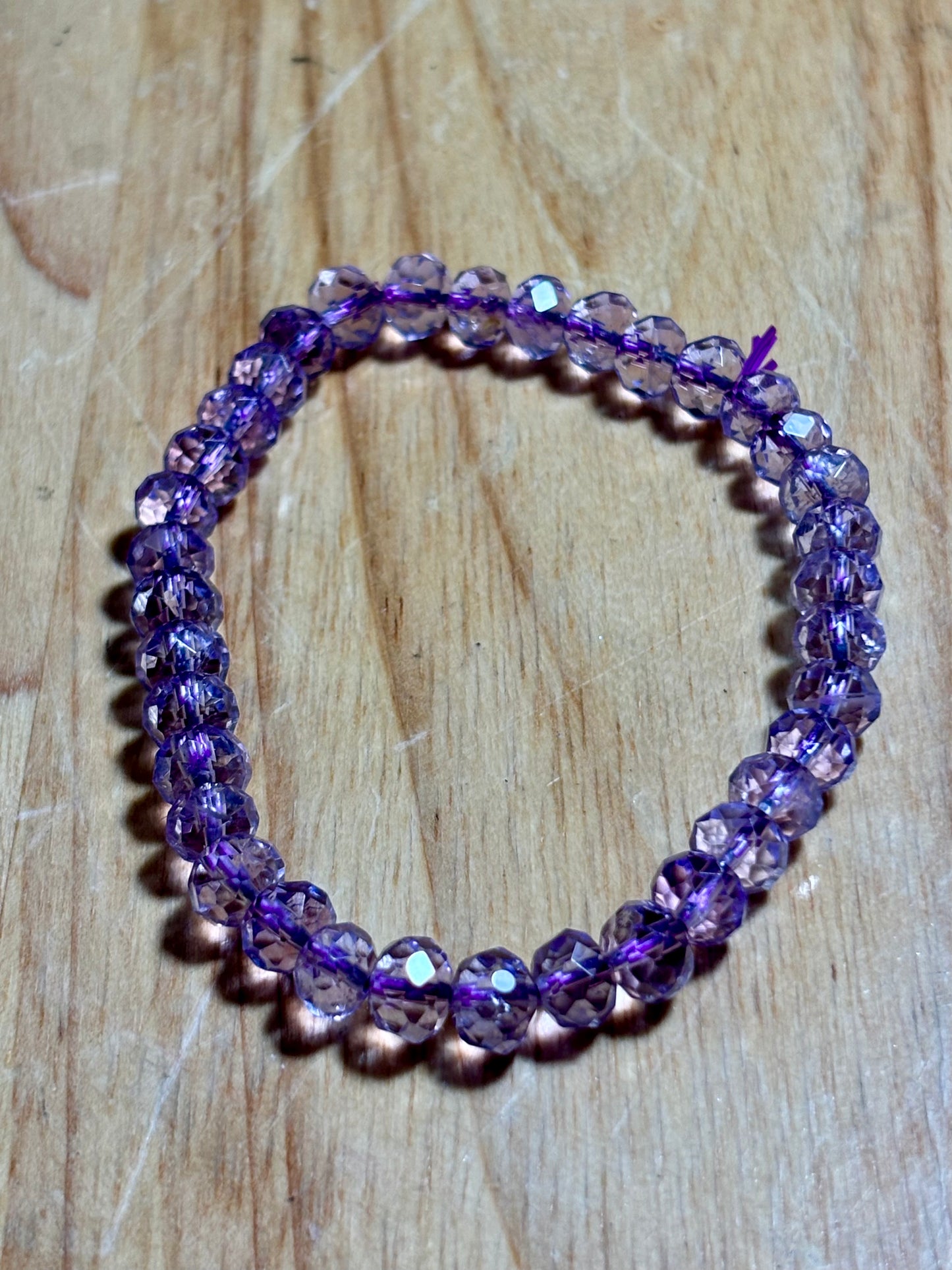 Faceted Amethyst Bracelet