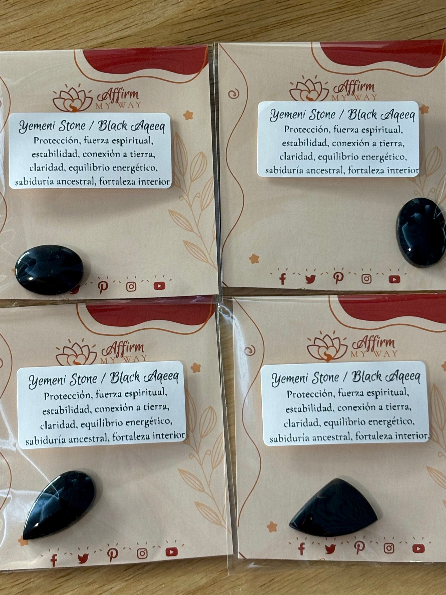 Yemeni Stone / Black Aqeeq Cabochon