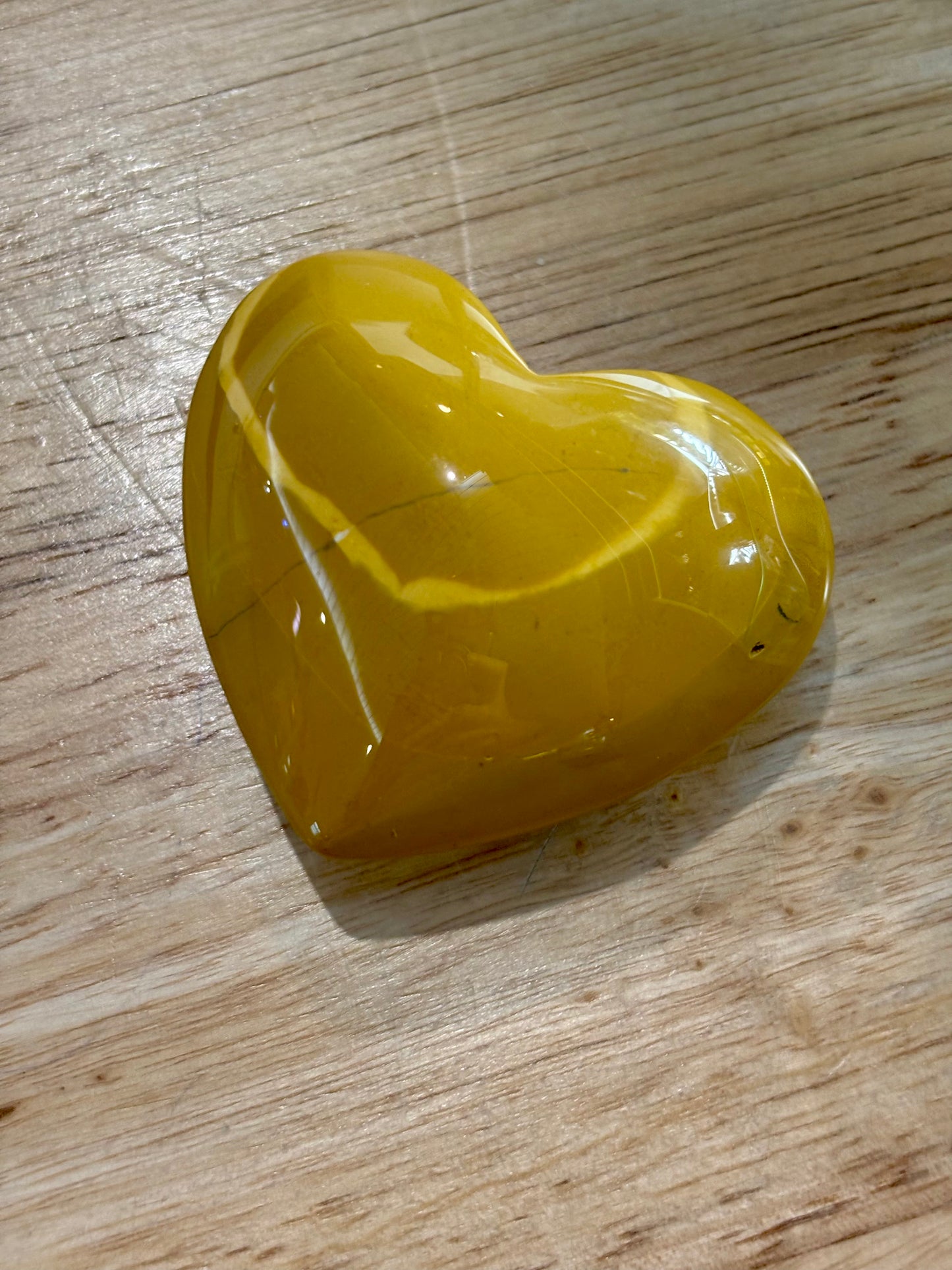 Yellow Mookaite Jasper Heart