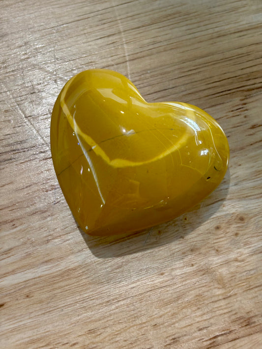 Yellow Mookaite Jasper Heart